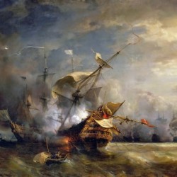 Naval Combat off Cape Lizard in Cornwall, 21 October 1707
